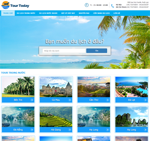 Website tra cứu, đặt phòng khách sạn trực tuyến