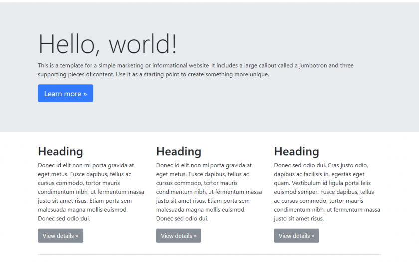 Share template sẵn Jumbotron của boostrap kết hợp với HTML5 Boilerplate